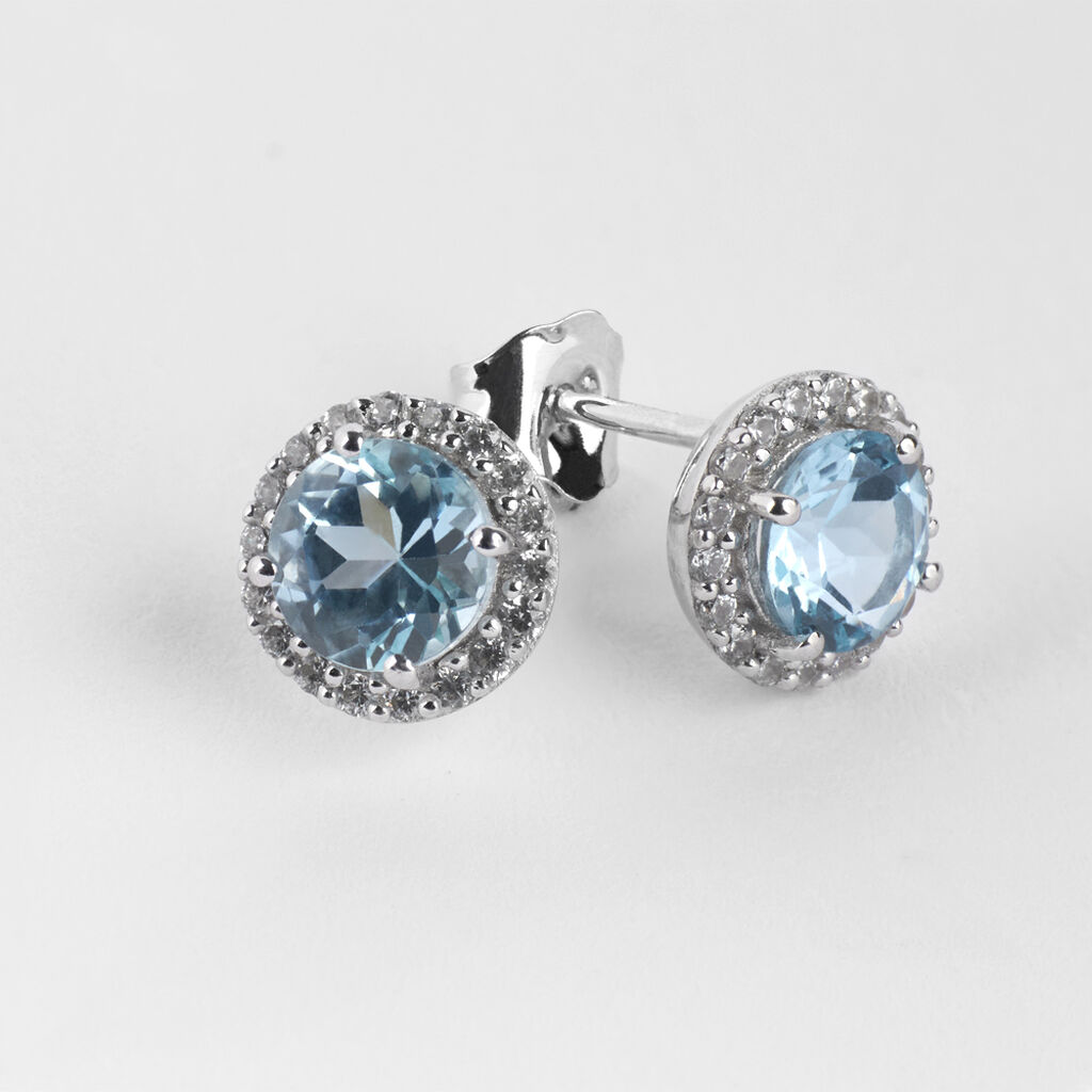 Orecchini Lobo Punto Luce Amélie Oro Bianco Topazio Cubic Zirconia - Orecchini a Lobo Donna | Stroili