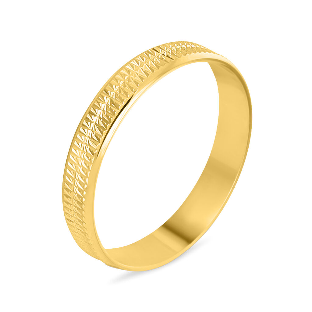 Fede Classica Diamantata 3.3 mm Oro Giallo