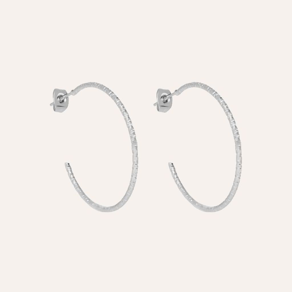 Orecchini a cerchio in acciaio