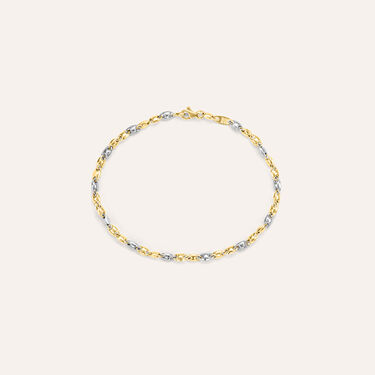 Bracciale Catena Oro Uomo Oro Bicolore