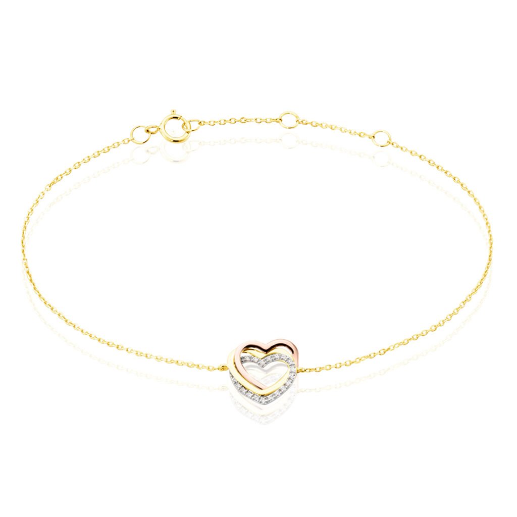 Bracciale Claire Oro Tricolore Cubic Zirconia