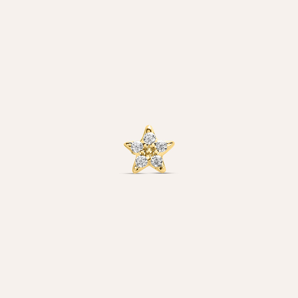 Piercing Orecchio Tragus Helix Conch Bon Ton Oro Giallo Cubic Zirconia - Piercing Orecchio Donna | Stroili