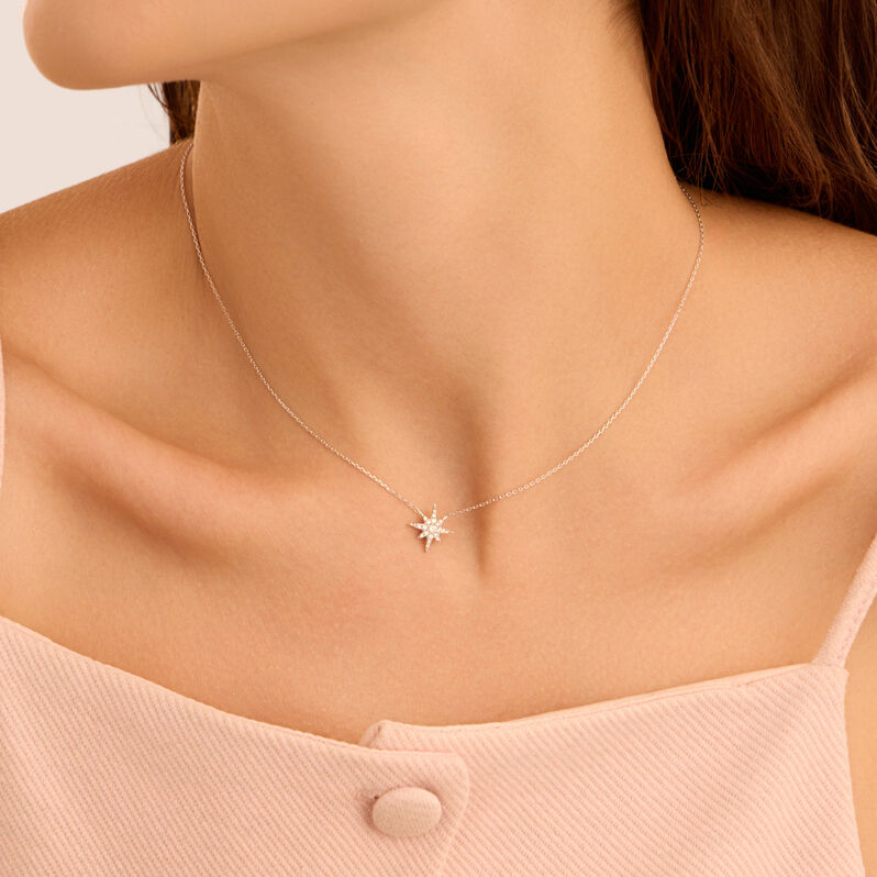 Collana Sophia Oro Bianco Diamante - Collane Donna | Stroili