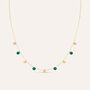 Collana Beverly Oro Giallo Malachite