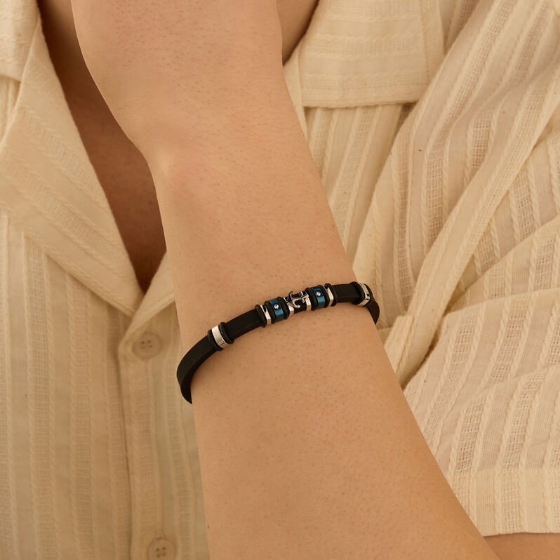 Bracciale Man Code Acciaio Bicolore Cristallo - Bracciali Uomo | Stroili