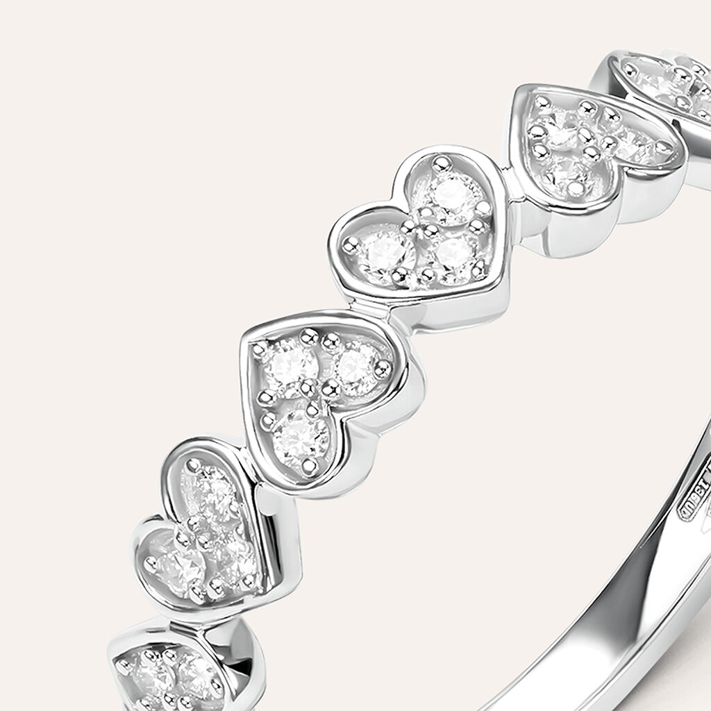 Anello Riviere Sophia Oro Bianco Diamante