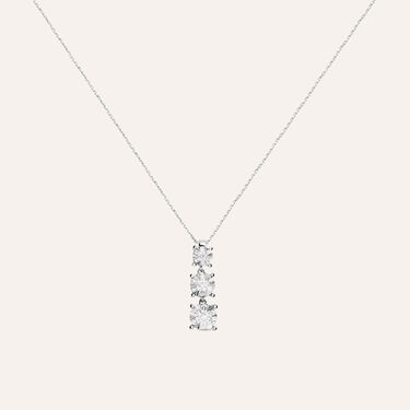 Collana Trilogy Petali Oro Bianco Diamante