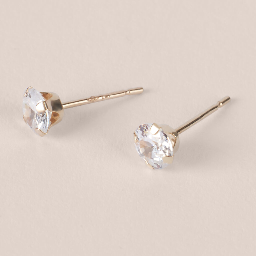 Orecchini Lobo Punto Luce Bon Ton Oro Giallo Cubic Zirconia - Orecchini a Lobo Donna | Stroili