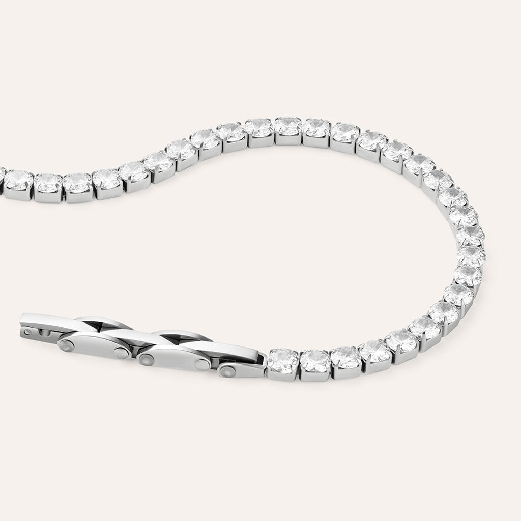 Bracciale Man Code Acciaio Cristallo