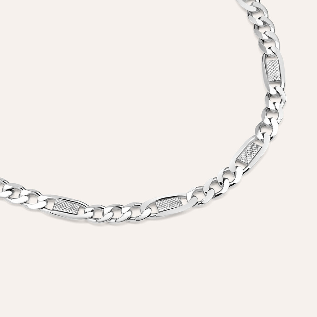 Bracciale Catena Gentleman Argento Rodiato