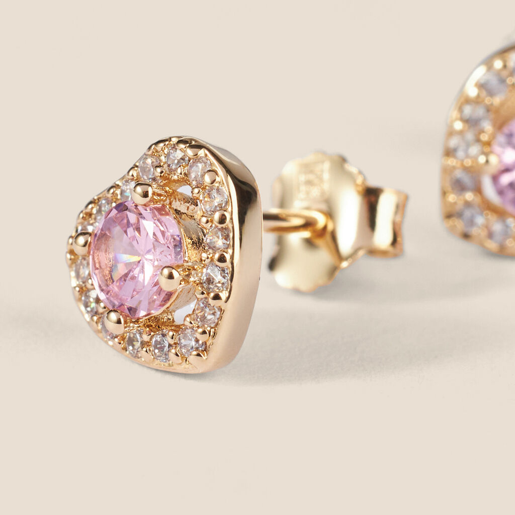 Orecchini Lobo Golden Dream Placcato Oro Giallo Cubic Zirconia