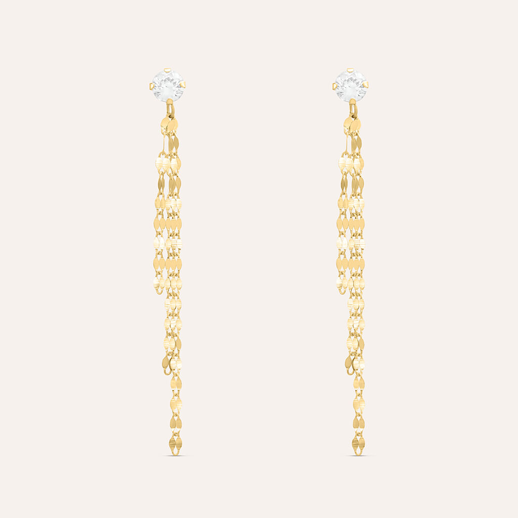 Orecchini Pendenti Claire Oro Giallo Cubic Zirconia