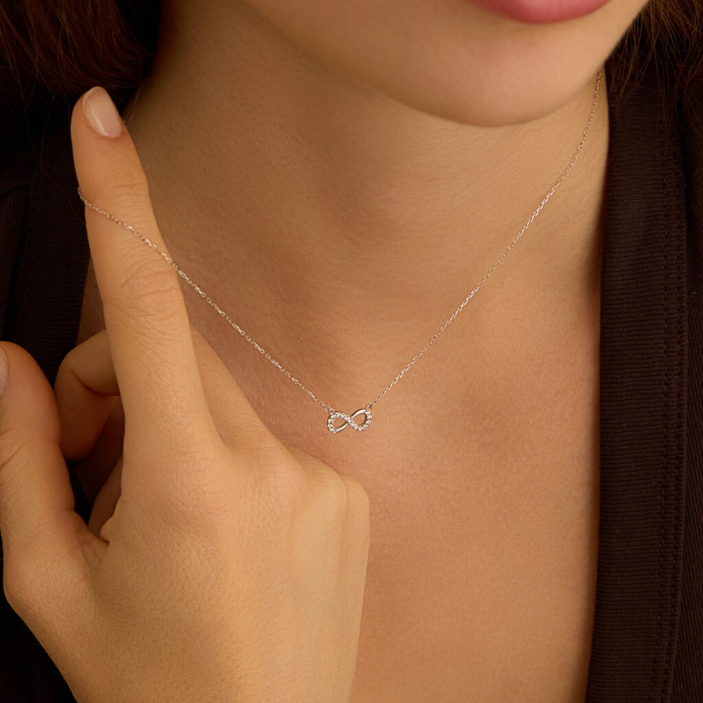 Collana Claire Oro Bianco Cubic Zirconia