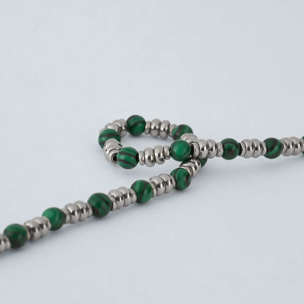Bracciale Man Code Acciaio Malachite - Bracciali Uomo | Stroili