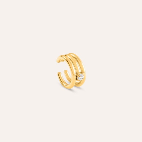 Ear Cuff Radiance Acciaio Dorato Cubic Zirconia - Ear Cuff Donna | Stroili