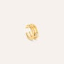 Ear Cuff Radiance Acciaio Dorato Cubic Zirconia