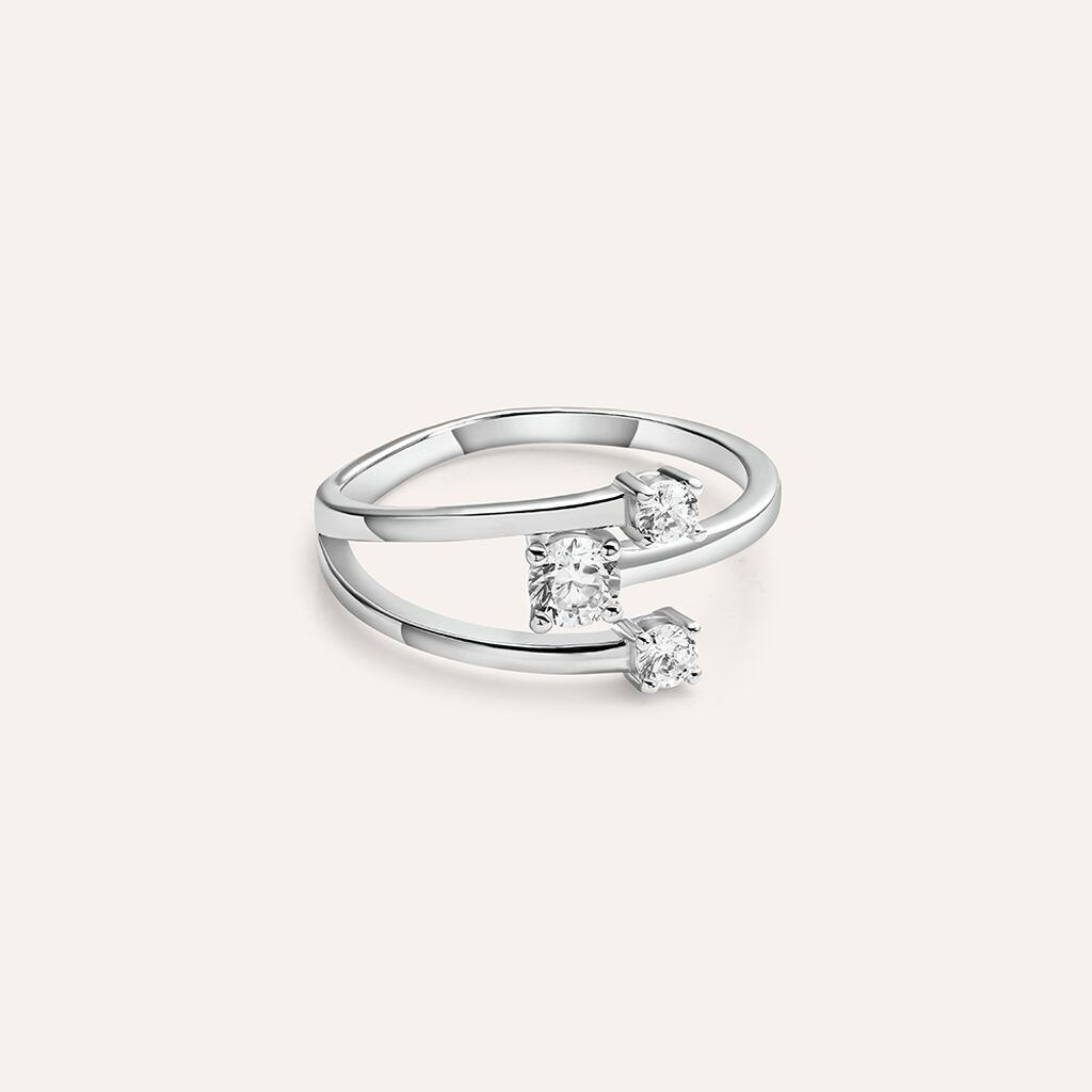 Anello Trilogy Silver Elegance Argento Rodiato Cubic Zirconia - Gioielli Donna | Stroili