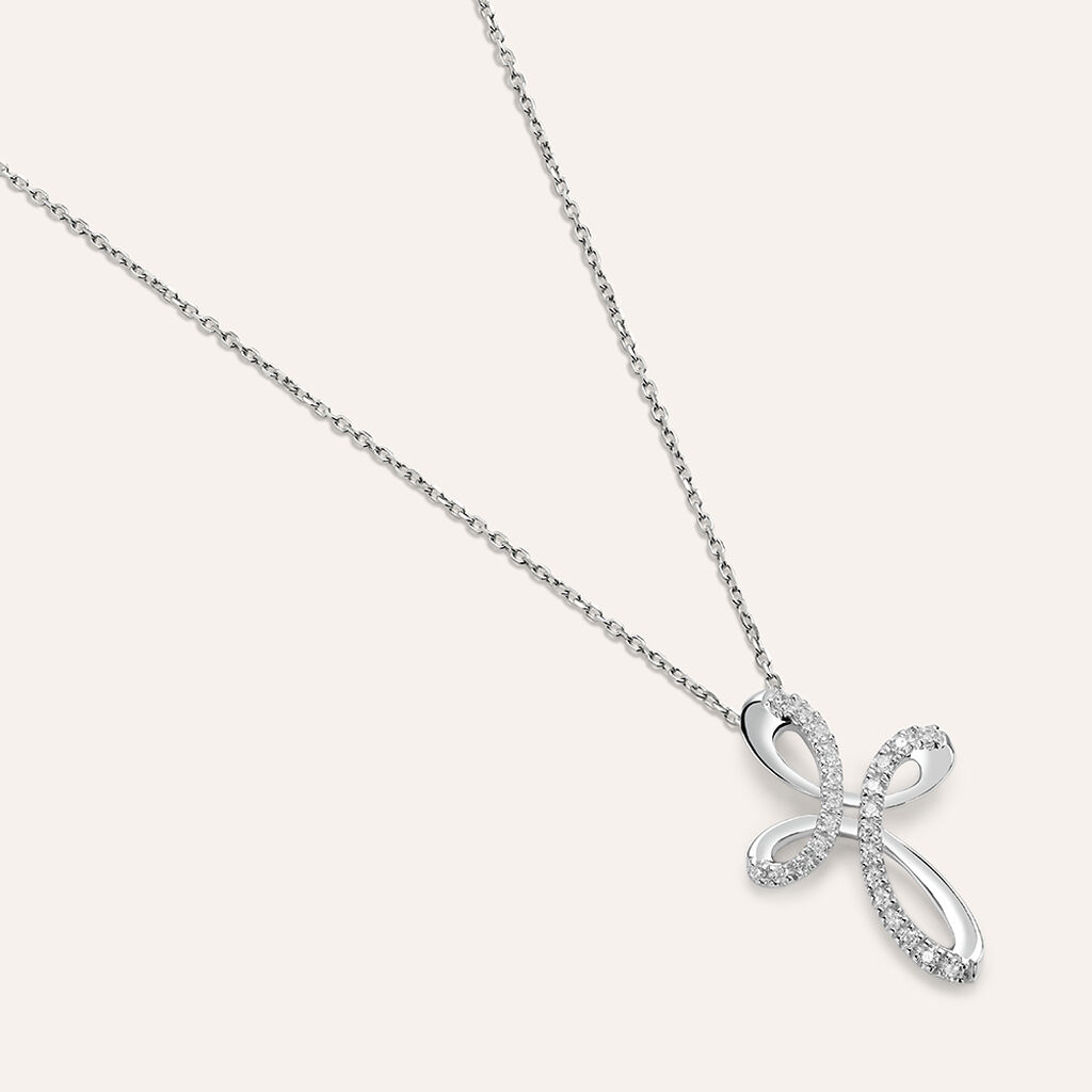 Collana Claire Oro Bianco Cubic Zirconia
