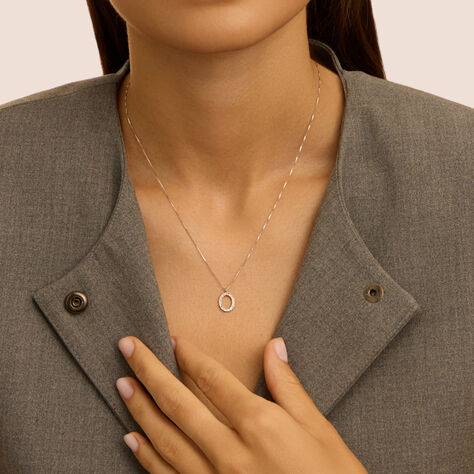 Collana Diamond Letters Oro Bianco Diamante - Collane Donna | Stroili