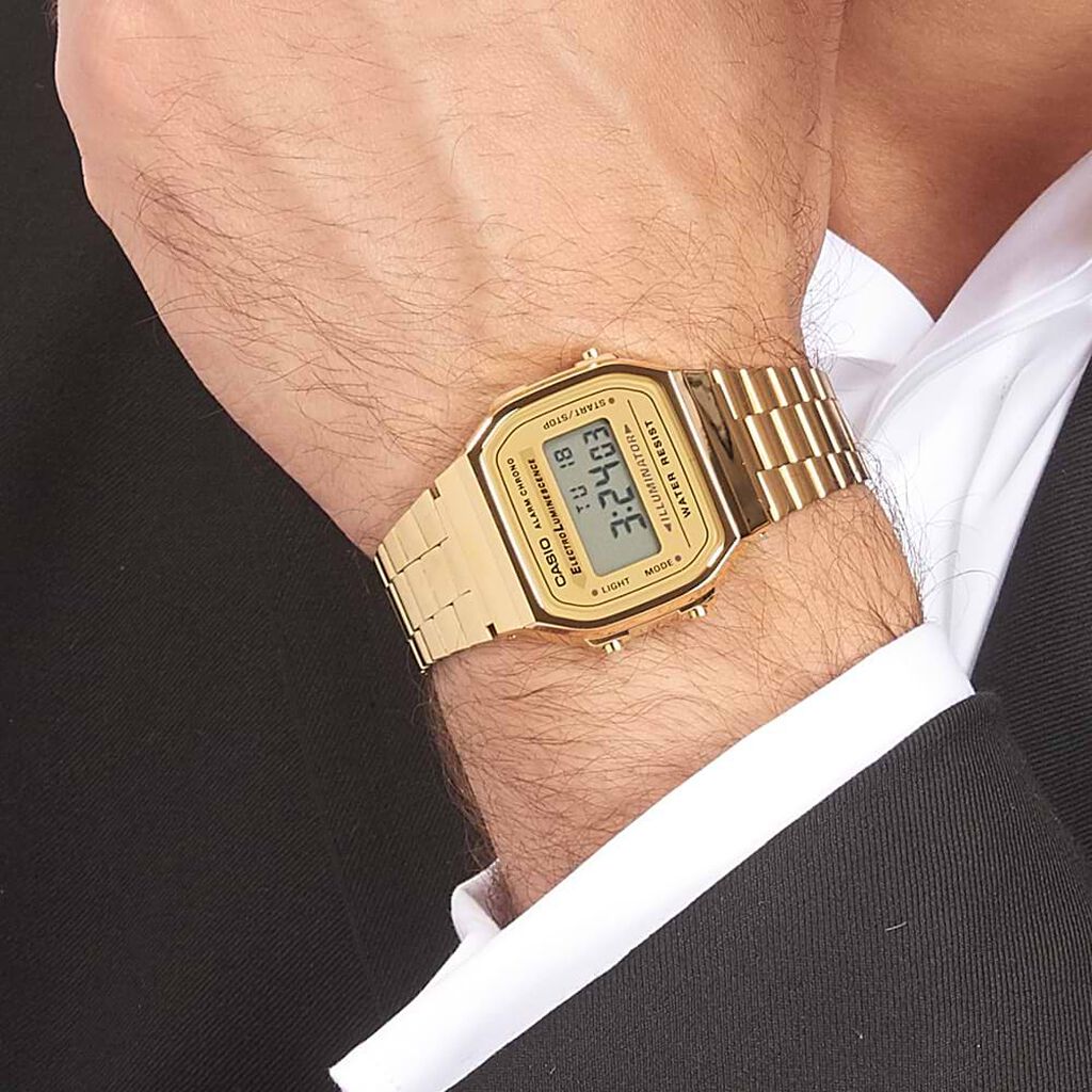 Orologio Uomo Casio G-Shock quadrante gold A168WG-9EF