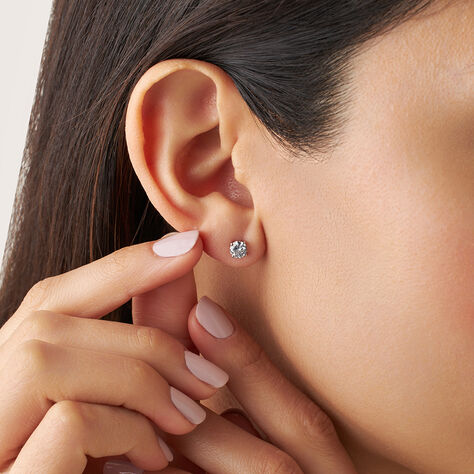 Orecchini Lobo Punto Luce Diamade Oro Bianco Diamante Lab-Grown - Orecchini a Lobo Donna | Stroili