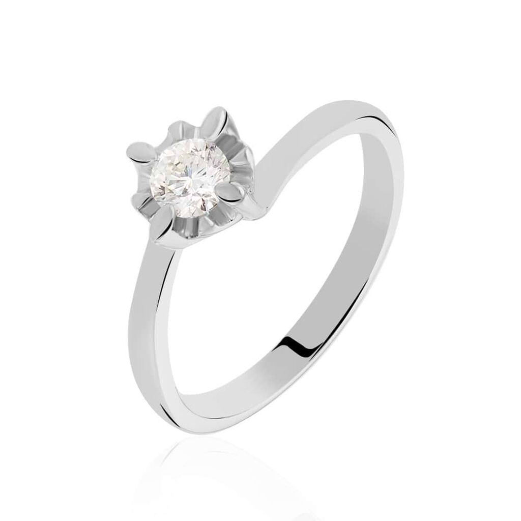 Anello Solitario Valentino Diamazing Oro Bianco Diamante