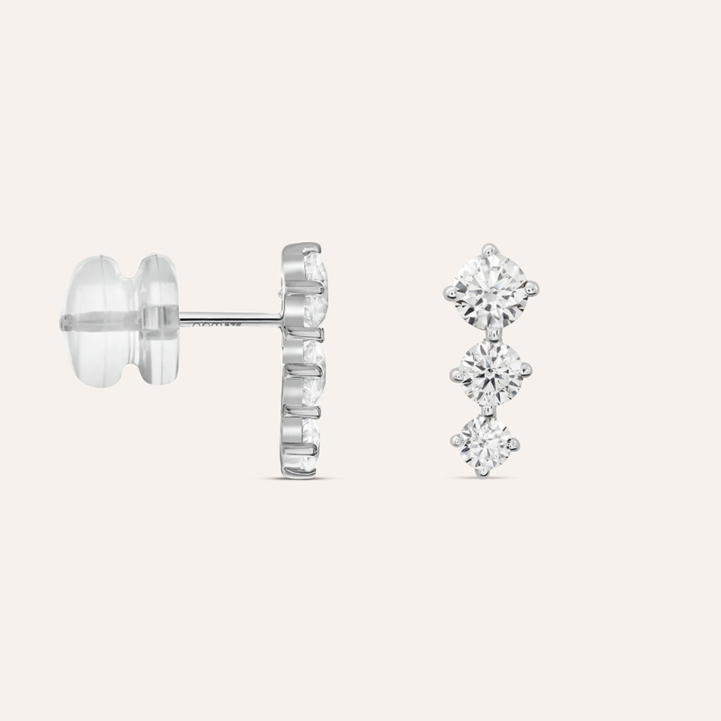 Orecchini Pendenti Trilogy Claire Oro Bianco Cubic Zirconia - Orecchini Pendenti Donna | Stroili