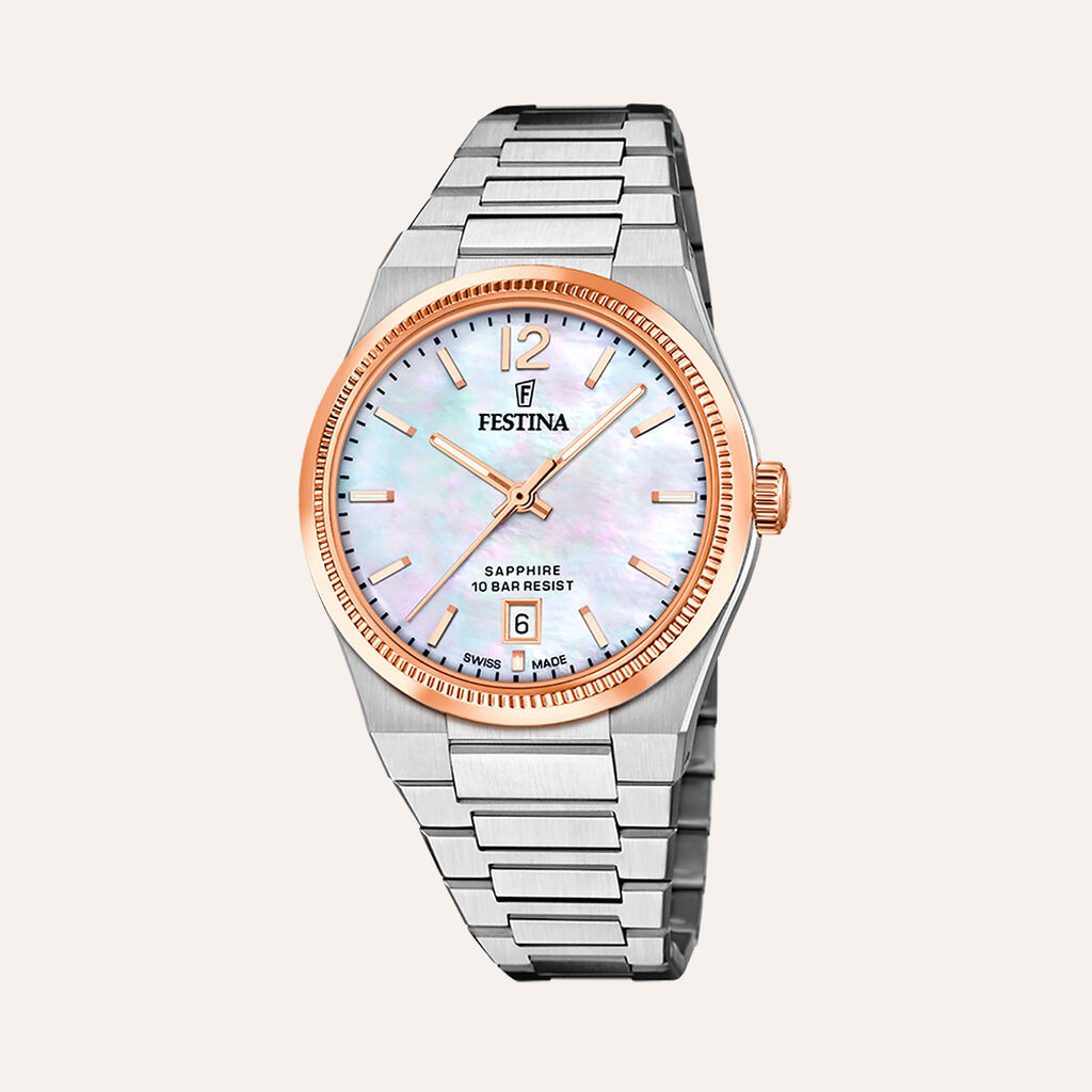 Orologio Al Quarzo Festina Swiss Made Riv&eacute; F20066/1