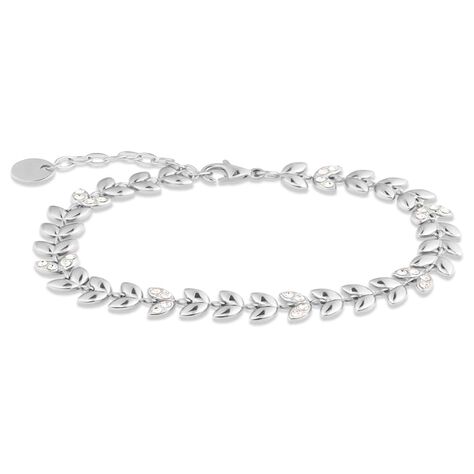 Bracciale Lady Chic Acciaio Foglie e Cristalli - Bracciali Donna | Stroili