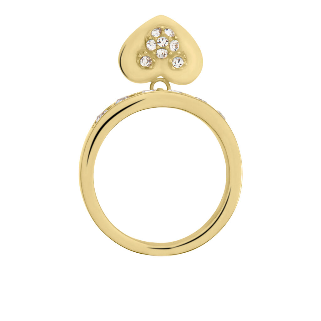 Anello Fantasia Mickey Mouse & Friends Acciaio Dorato Cristallo