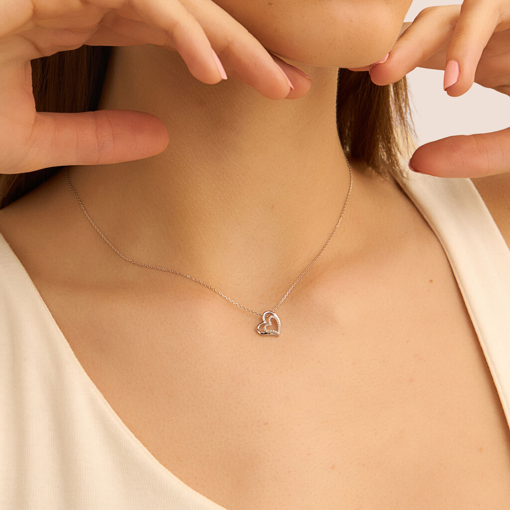 Collana Sophia Oro Bianco Diamante - Collane Donna | Stroili