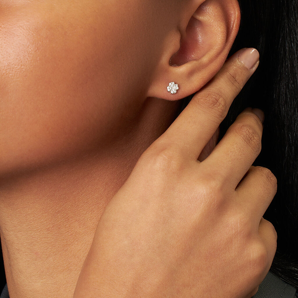 Orecchini Lobo Silver Moments Argento Rodiato Cubic Zirconia - Orecchini a Lobo Donna | Stroili