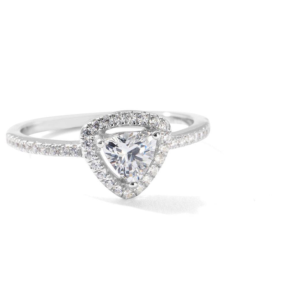 Anello Solitario Silver Elegance Argento Rodiato Cubic Zirconia - Anelli con Pietre Donna | Stroili