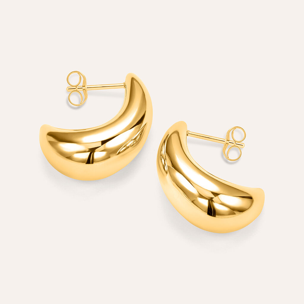 Orecchini Lobo Radiance Acciaio Dorato