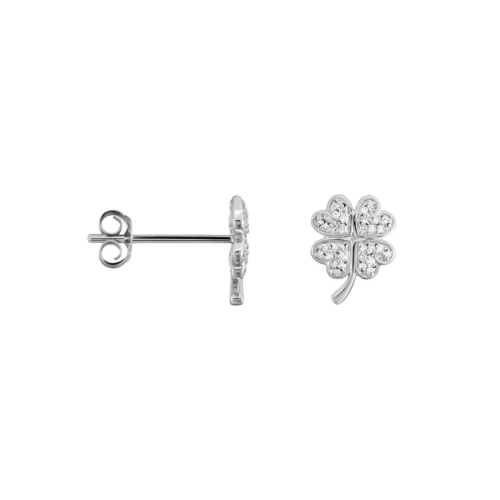 Orecchini Lobo Sophia Oro Bianco Diamante - Orecchini a Lobo Donna | Stroili