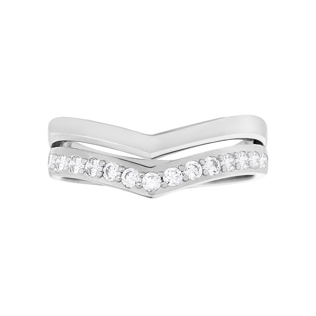 Anello Fascia Silver Shine Argento Rodiato Cubic Zirconia - Anelli con Pietre Donna | Stroili