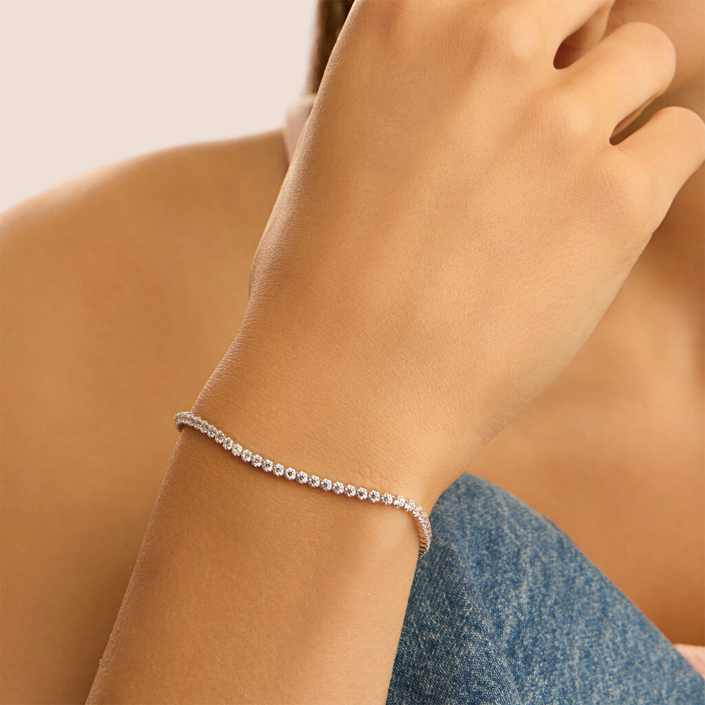 Bracciale Silver Elegance Argento Rodiato Cubic Zirconia