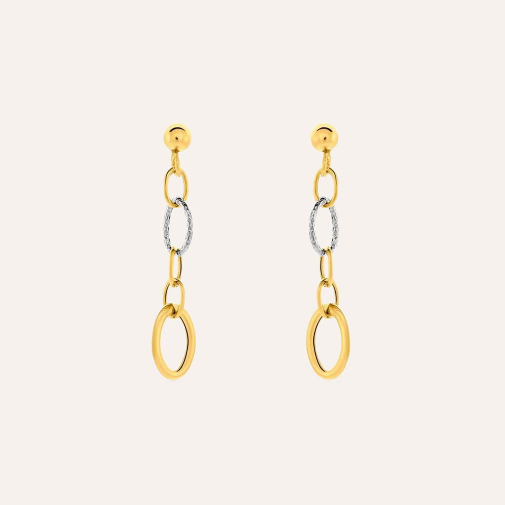 Orecchini Pendenti Beverly Oro Bicolore