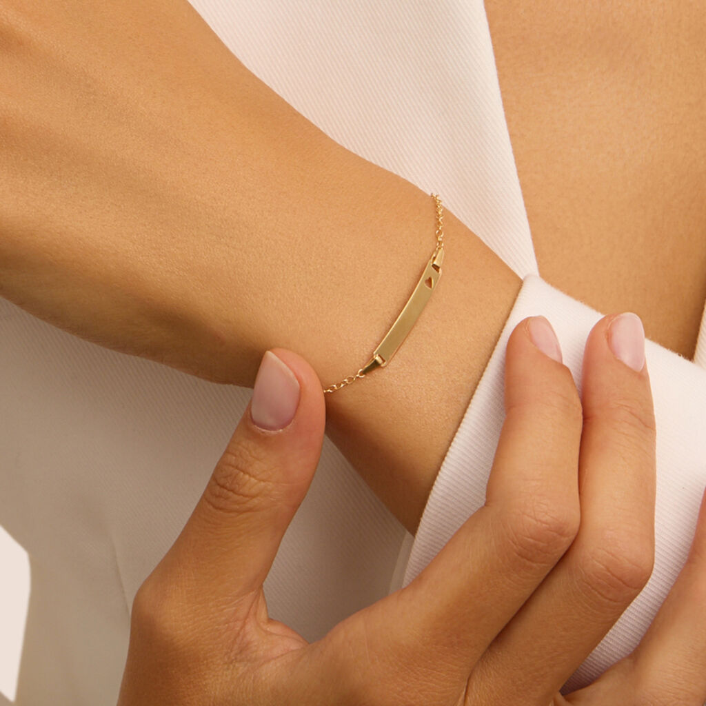 Bracciale Con Targhetta Religious Gold Oro Giallo