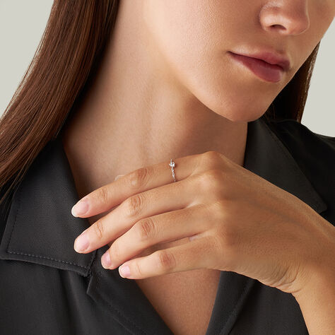 Anello Solitario Silver Elegance Argento Rodiato Cubic Zirconia - Anelli con Pietre Donna | Stroili
