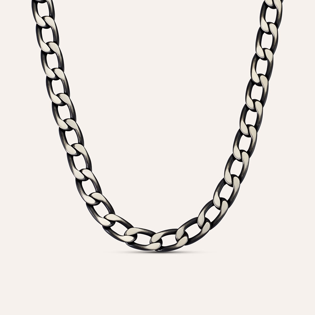 Catena Man Code Acciaio Nero