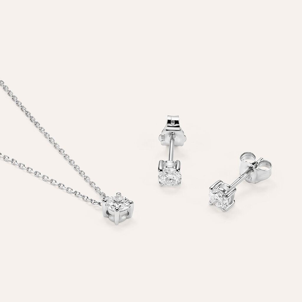 Orecchini Lobo Punto Luce Firmamenti Oro Bianco Diamante - Gioielli Donna | Stroili