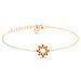 Bracciale sole in argento rosato e zirconi arancioni - Bracciali Amicizia Donna | Stroili