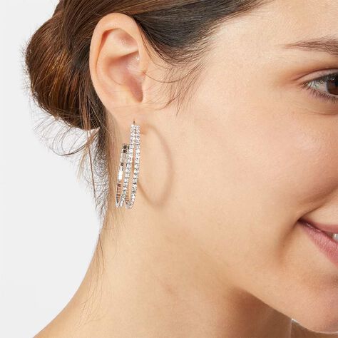 Orecchini A Cerchio Romantic Shine Metallo Cristallo - Orecchini a Cerchio Donna | Stroili