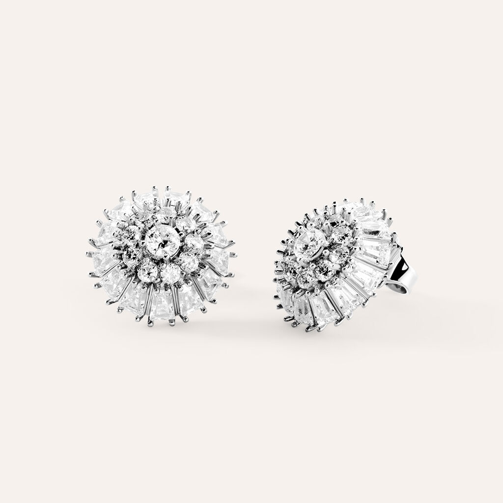 Orecchini Lobo Aura Acciaio Cubic Zirconia