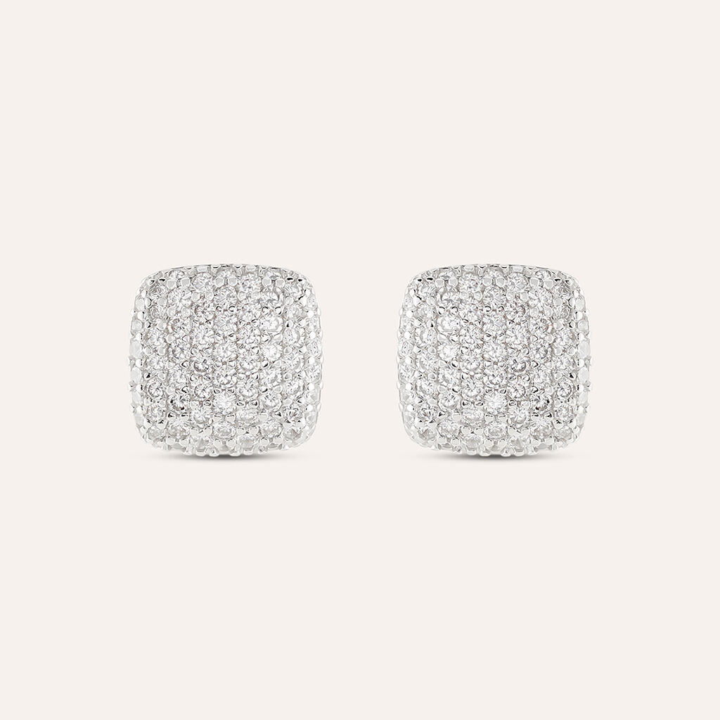 Orecchini Lobo Silver Shine Argento Rodiato Cubic Zirconia