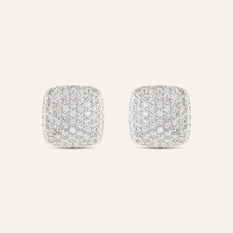 Orecchini Lobo Silver Shine Argento Rodiato Cubic Zirconia - Orecchini a Lobo Donna | Stroili