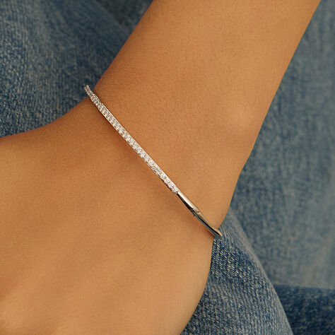 Bangle Diamade Oro Bianco Diamante - Bracciali Donna | Stroili