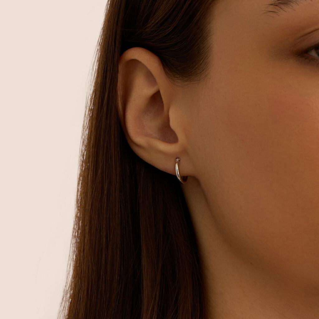 Orecchini A Cerchio Toujours Oro Bianco