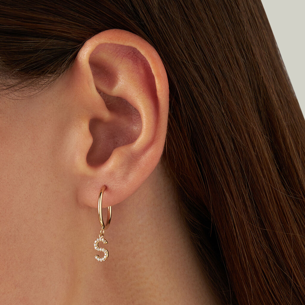 Mono Orecchino A Cerchio Toujours Oro Giallo Cubic Zirconia - Mono Orecchino Donna | Stroili